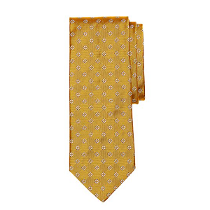 Four Petal Floral Tie - Gold